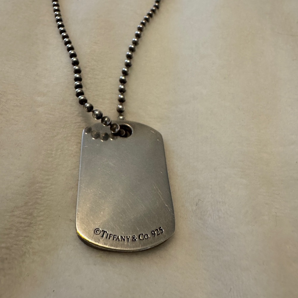 Tiffany & Co. 1837 Silver Dogtag Pendant Necklace - Sterling Silver - Picture 4 of 11